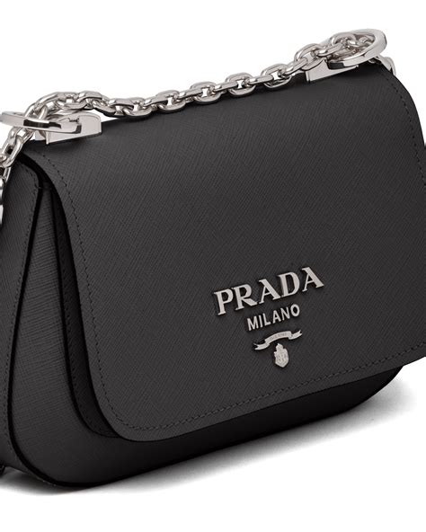 prada saffiano cuir double mini tote bag|Prada saffiano shoulder bag.